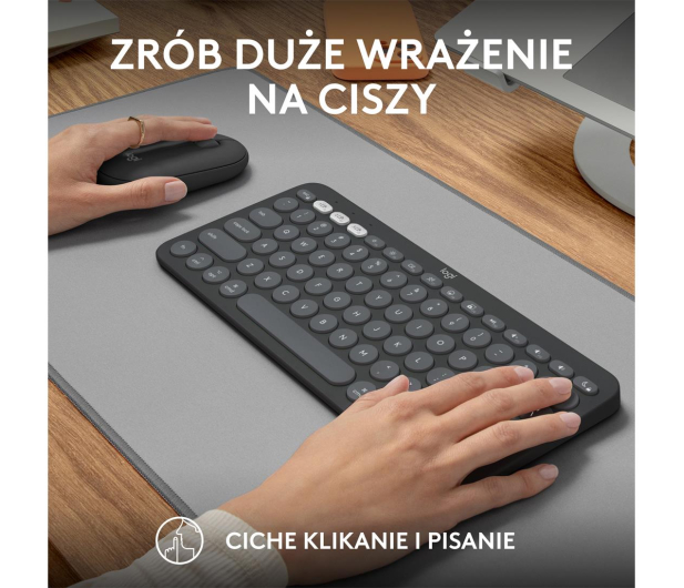 LOGITECH Zestaw klawiatura i mysz Pebble Combo for Mac Tonal Graphite 920-012244 Grafitowy - 1172745 - zdjęcie 16